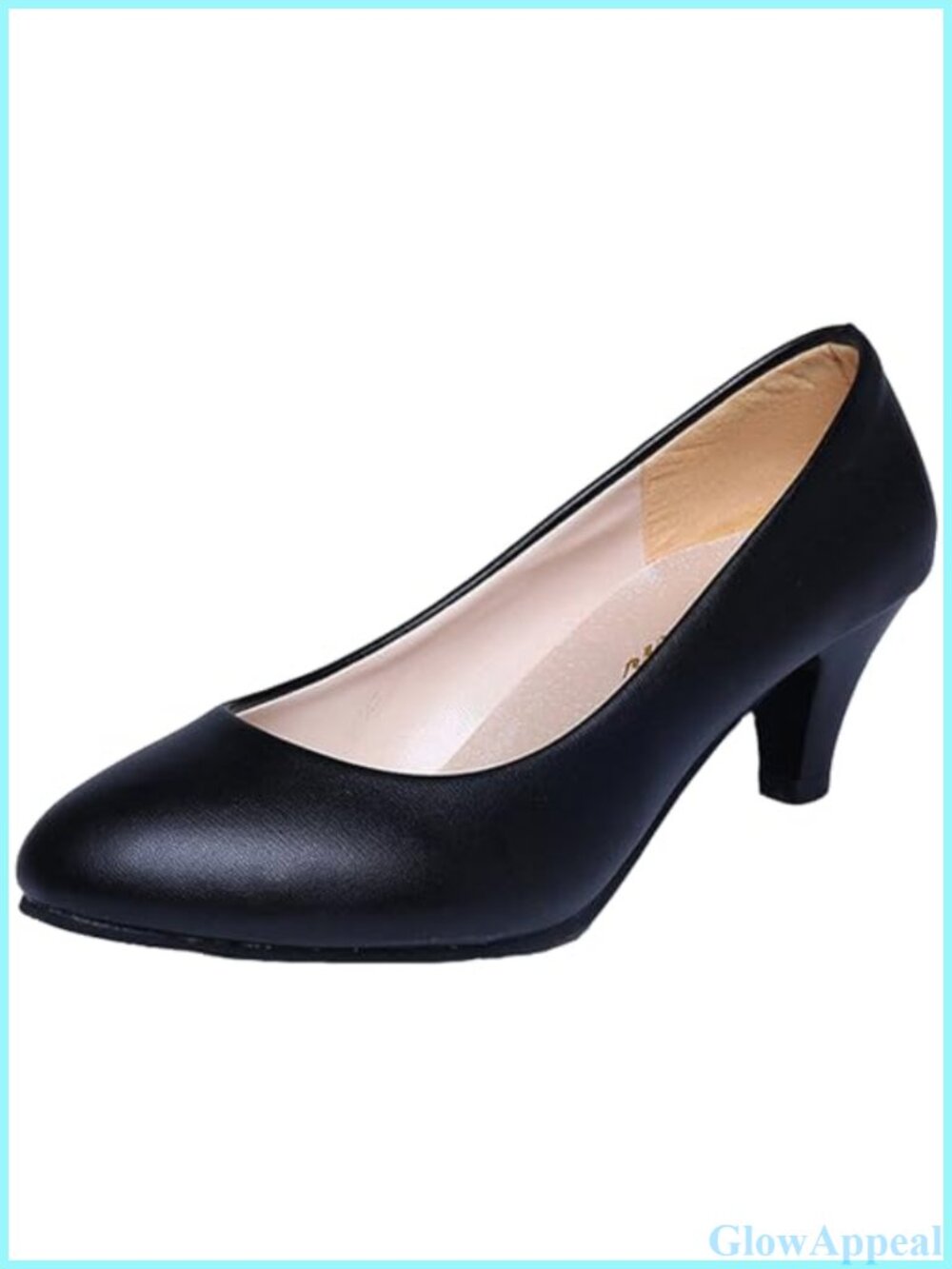 Womens Kitten Heel Pointed Toe Slip On Pumps Office Dress Work Shoes